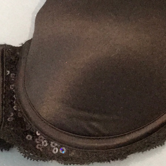 Love Pink Strapless Black Sequined Bra - Picture 2 of 4